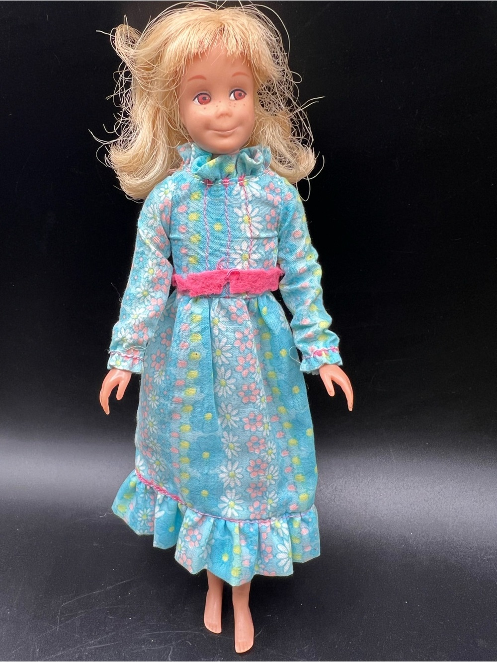 Straight Leg Blonde Freckles “SKOOTER" Doll - 9"  Vintage '60s Barbie